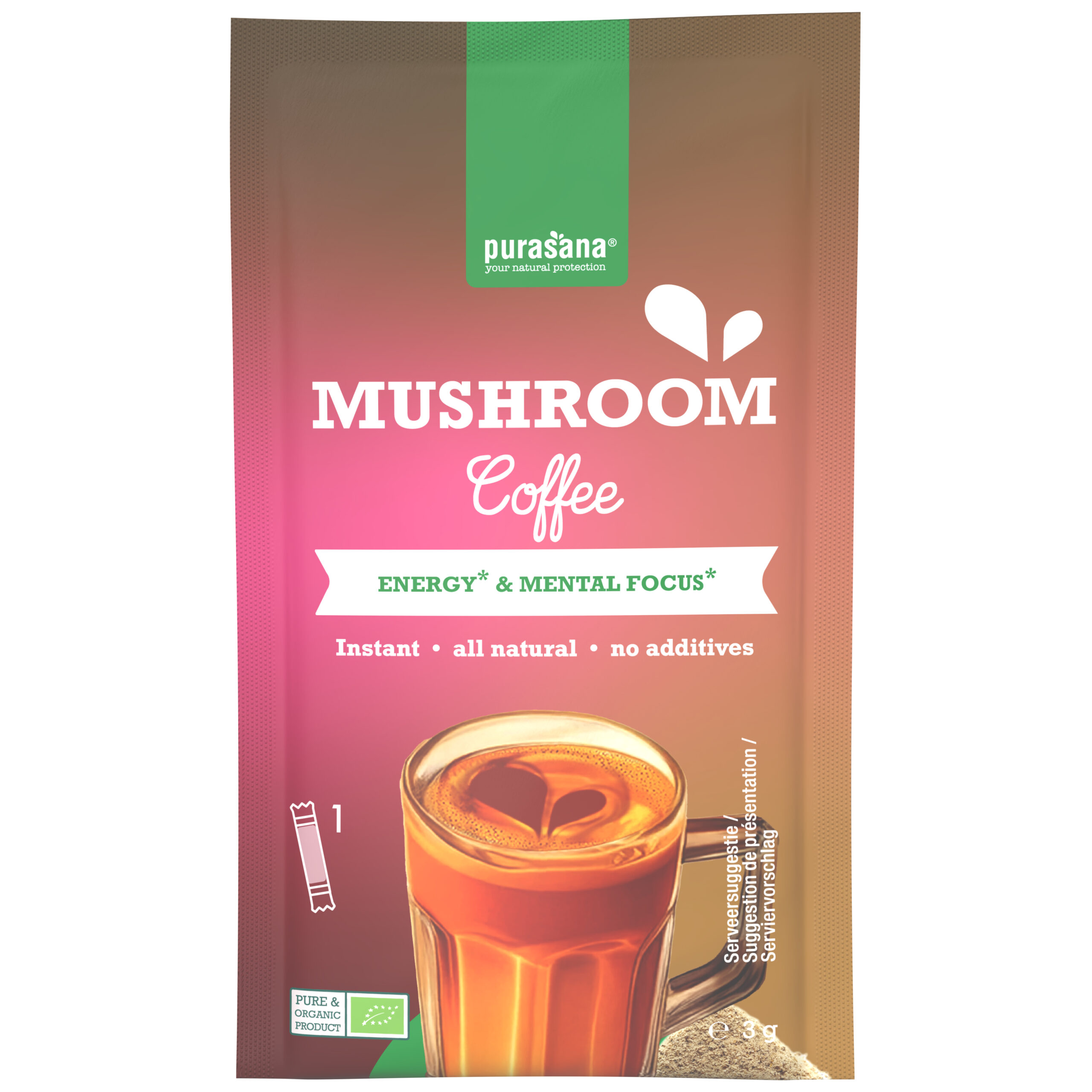 Purasana Mushroom Coffee Bio (6 x 3 gr)