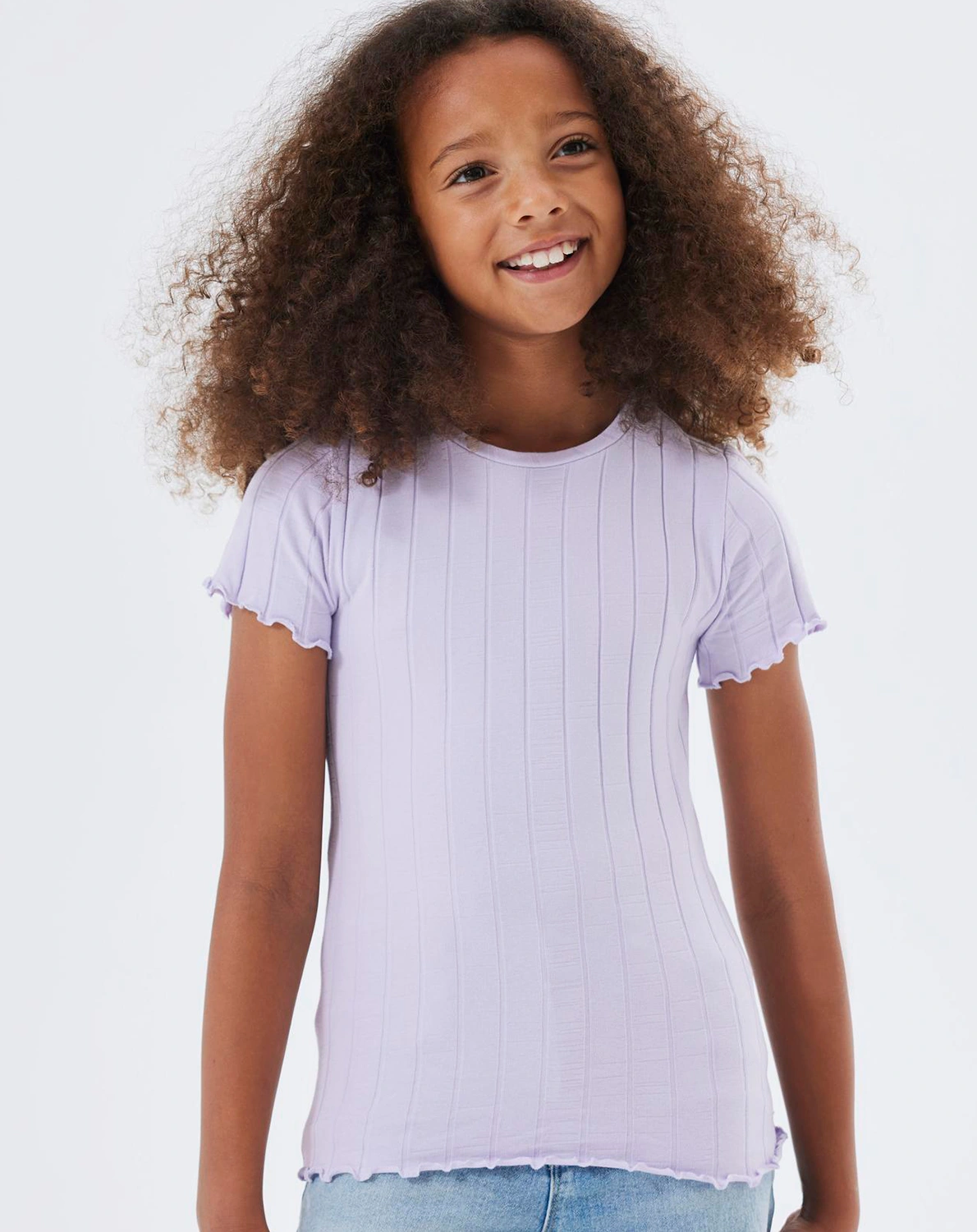 T-Shirt NKFNORALINA RIB in orchidal petal