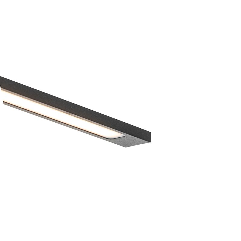 Moderne wandlamp zwart 62 cm incl. LED IP44 - Jerre