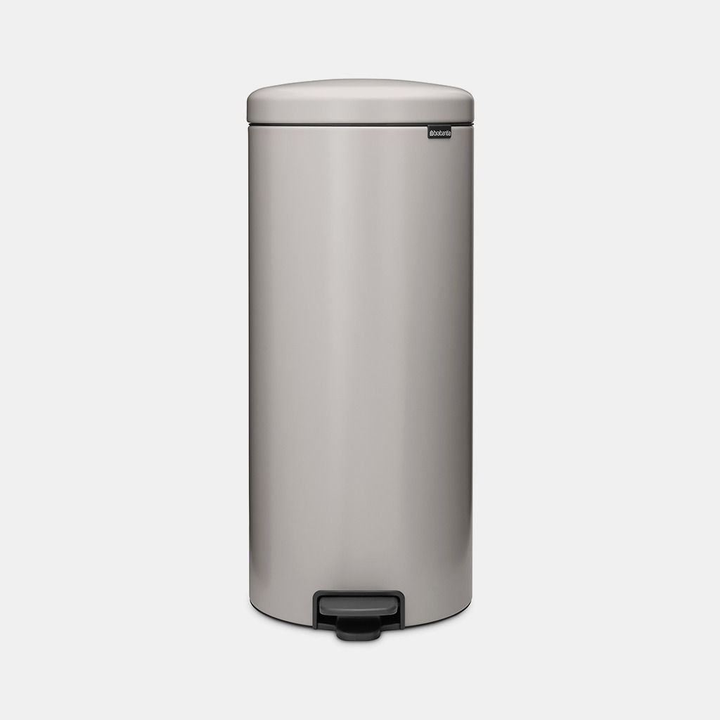 NewIcon Pedaalemmer, 30 liter, kunststof binnenemmer - Soft Grey