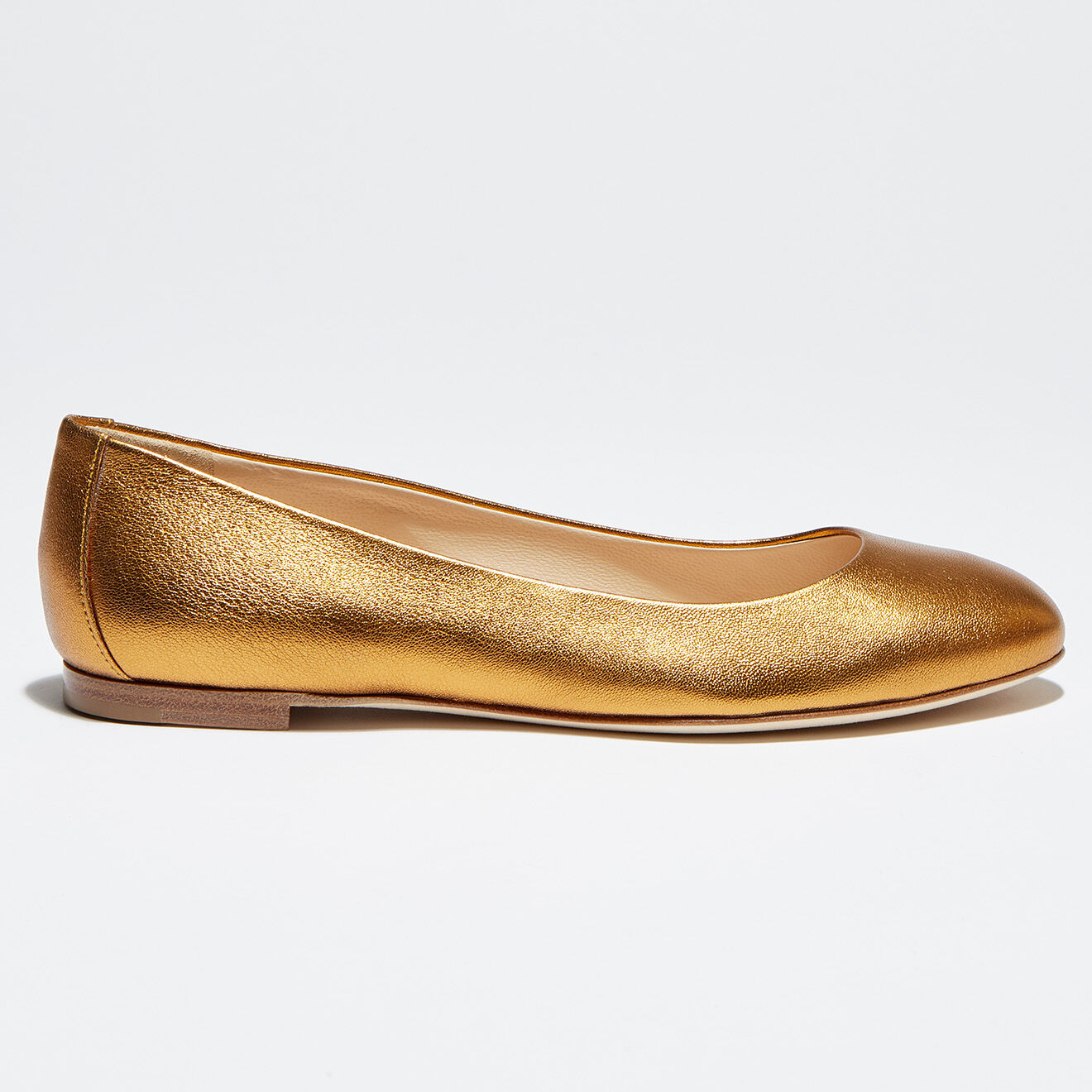 Sergio Rossi Ballerines en Cuir Nappa Silk bronze