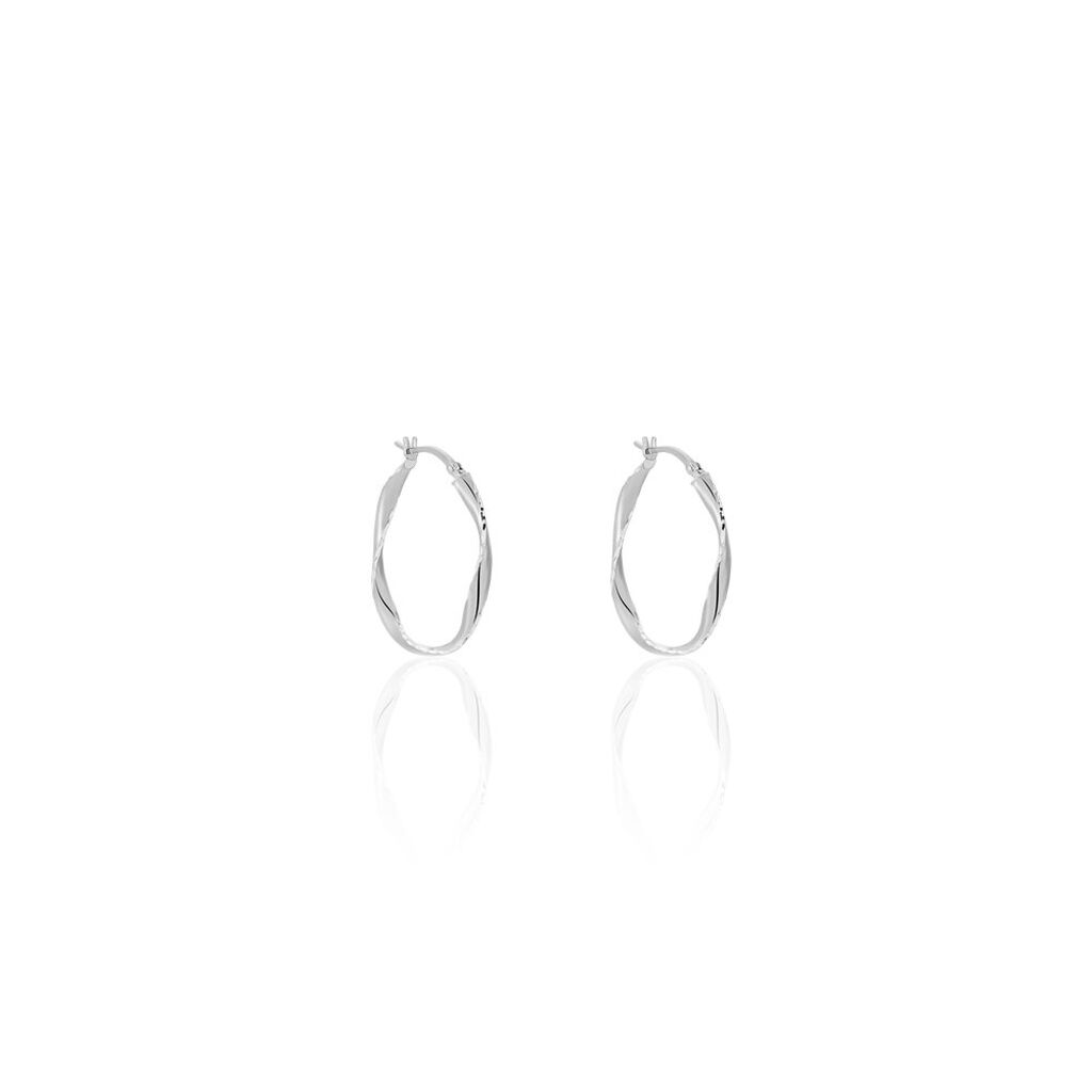 Créoles Argent Blanc Charlie