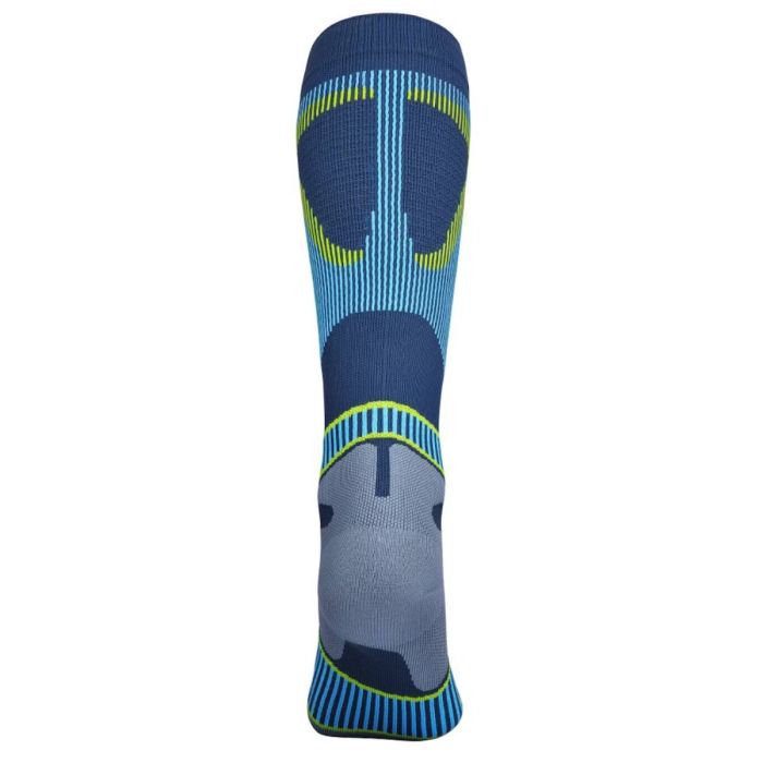 Bauerfeind Herre Strømper Run Performance Compression Socks High Cut Blå