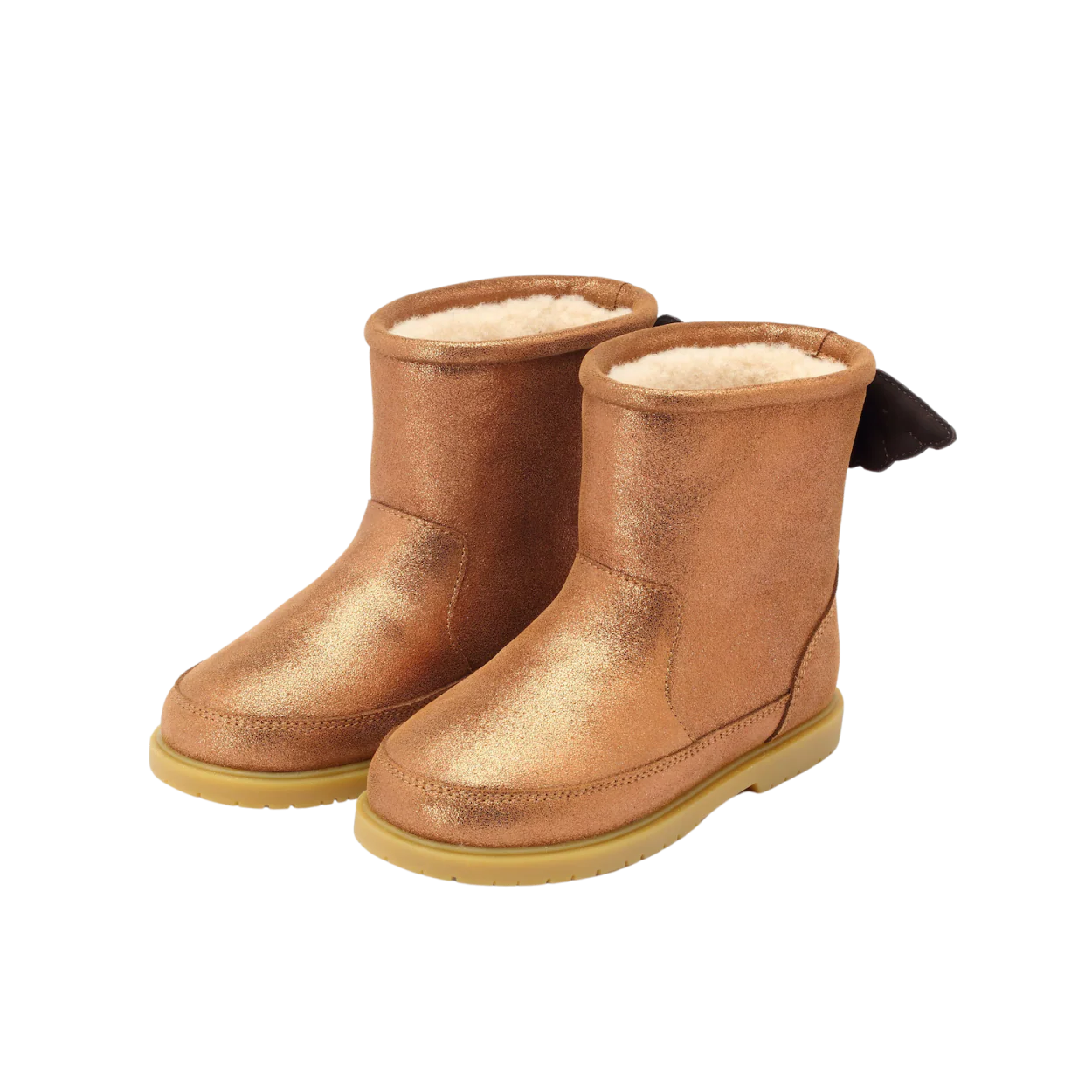 Angela Boots | Wings | Bronze Metallic Leather