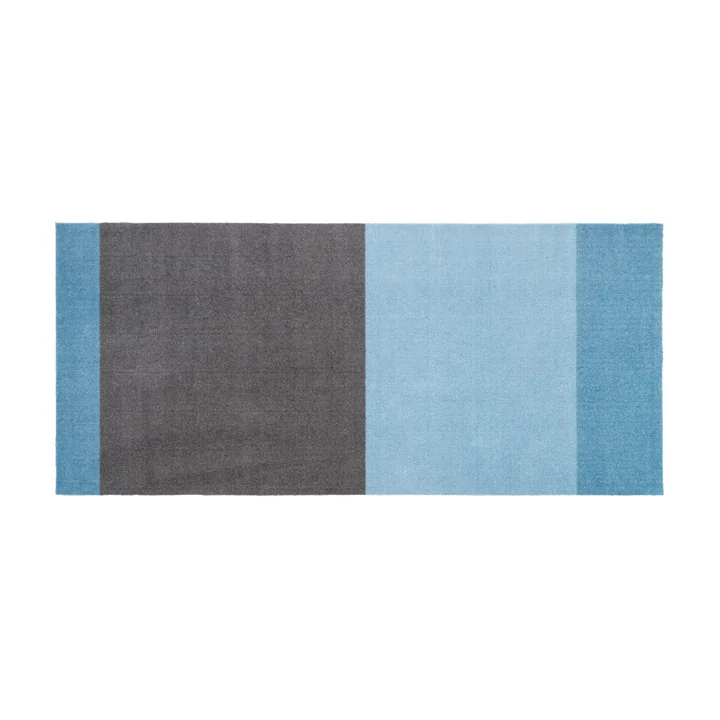 tica copenhagen - Stripes Horizontal Läufer, 90 x 200 cm, light / dusty blue / steelgrey