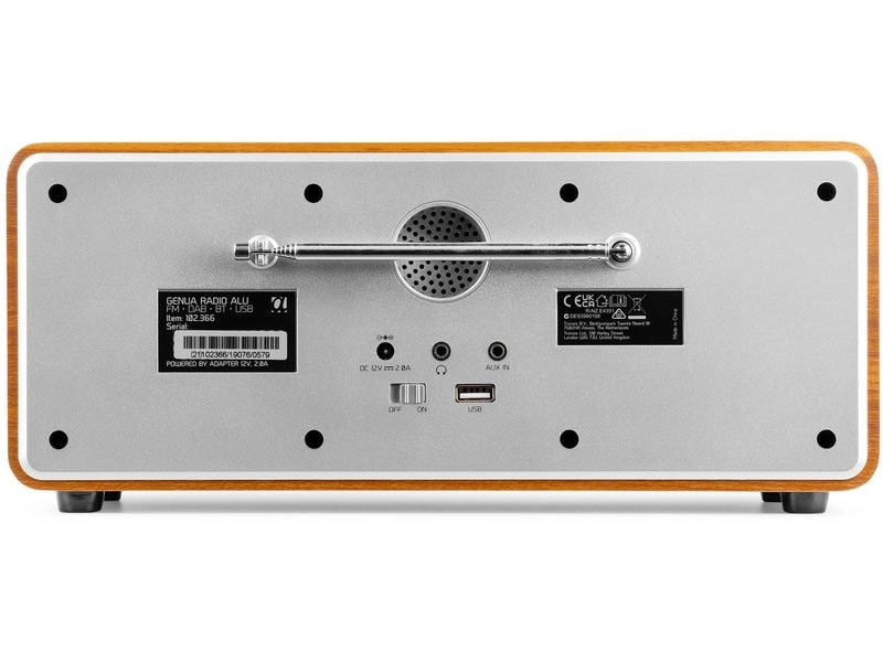 Audizio DAB  Radio Genua Silber DAB  Radio mit Stereo Lautsprecher und Bluetooth