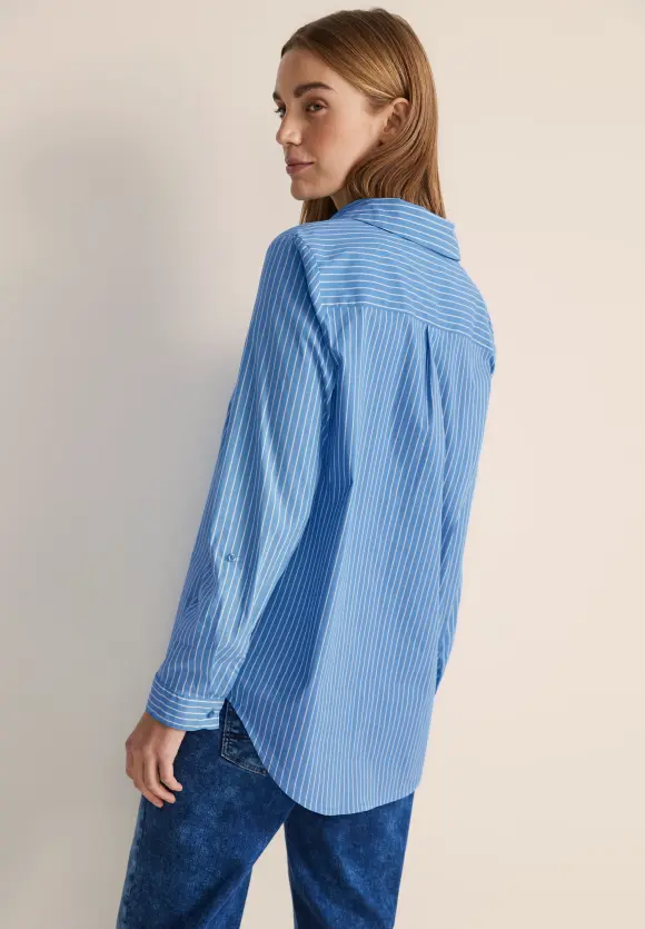 Gestreifte Longbluse - light spring blue