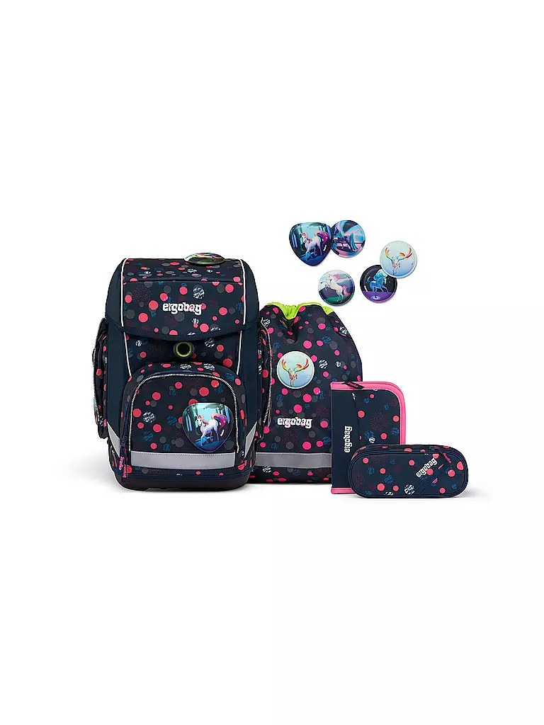 ERGOBAG Schultaschen Set 5tlg Cubo - hantBärsiewelt schwarz