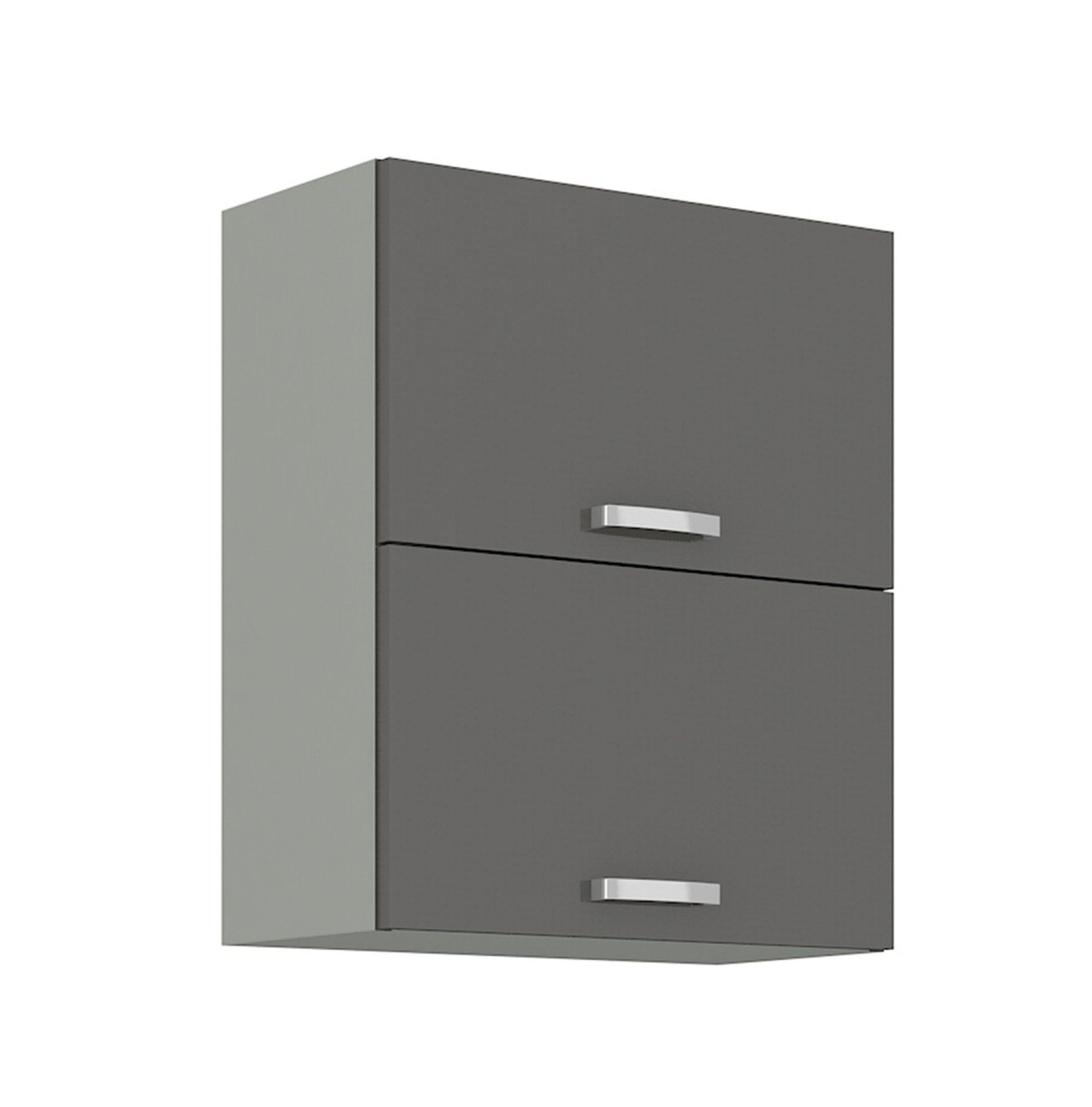 Küchen Hängeschrank 60 Hochglanz Grau Küchenzeile Küchenblock Küche Grey Bianca