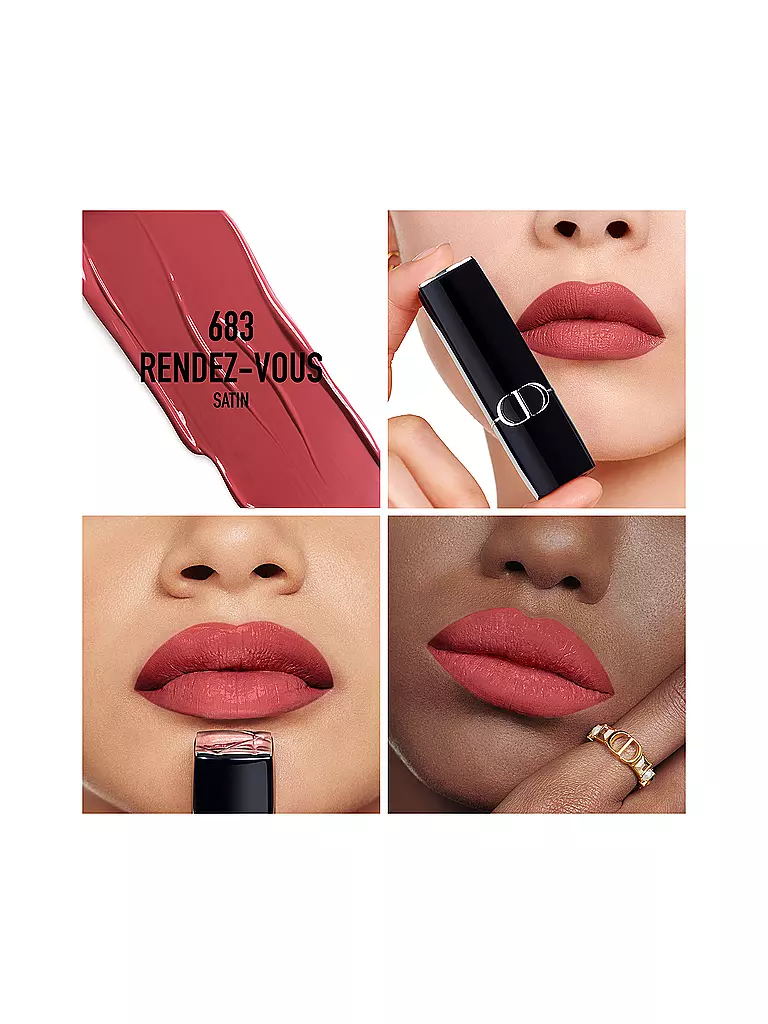 DIOR Lippenstift - Rouge Dior Lipstick Refill (683 Rendez-Vous Satin Finish) beere