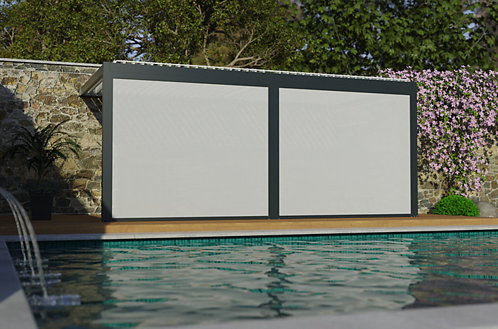 Store façade pour pergola Cameo gris sablé l. 2,88m
