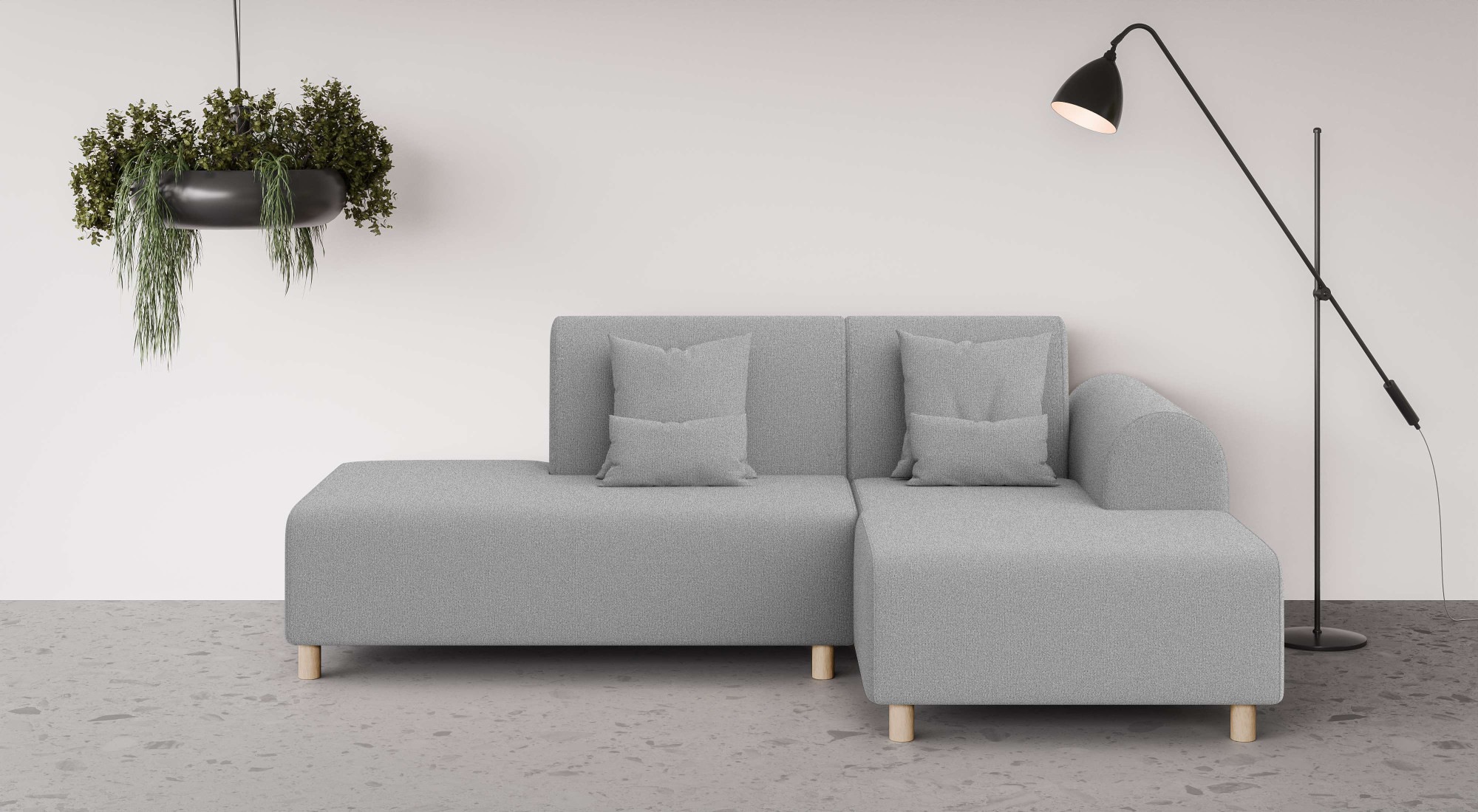 GOODproduct Ecksofa »Suyala« L-Form mit Hocker