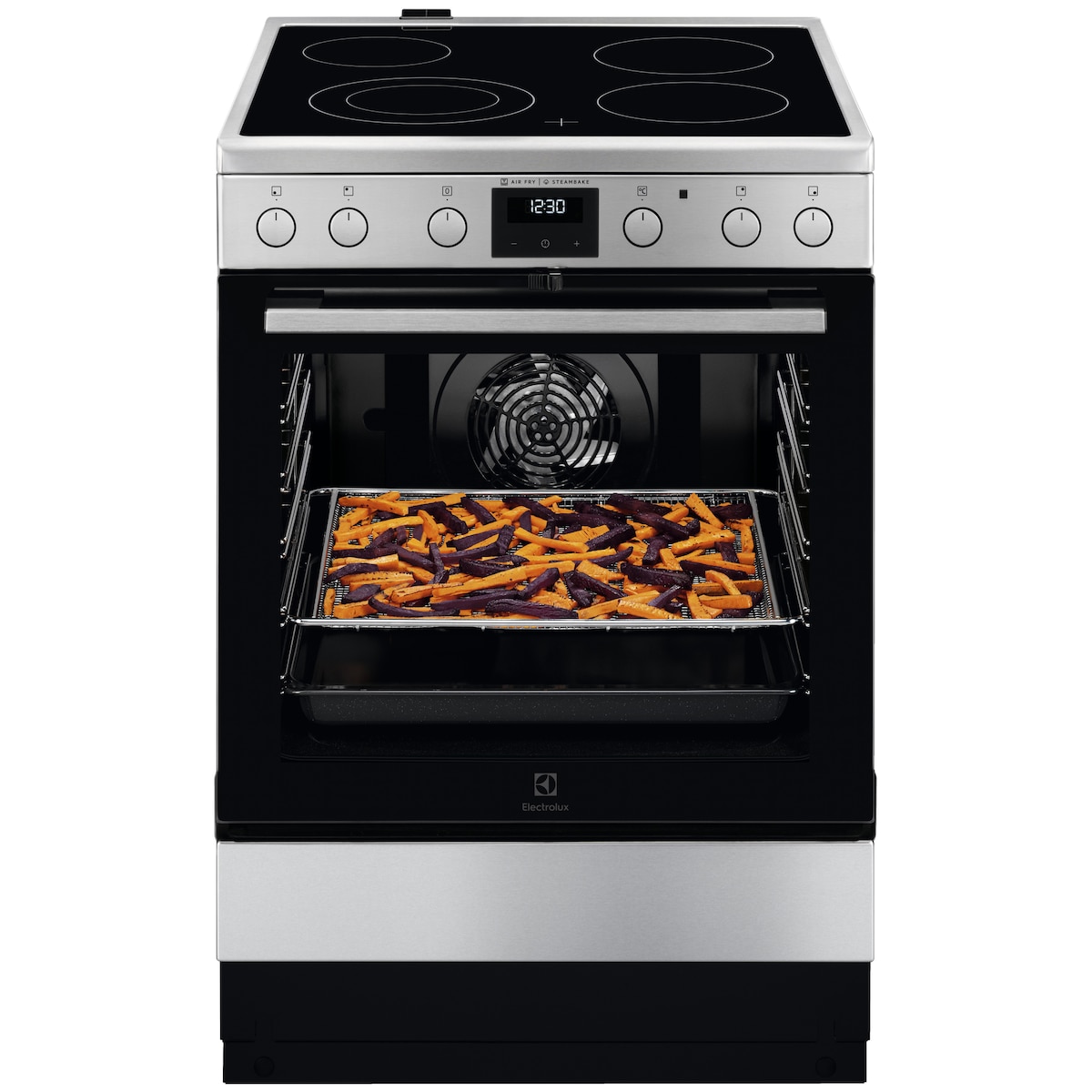 Electrolux komfyr LKR66040NX (rustfritt stål)