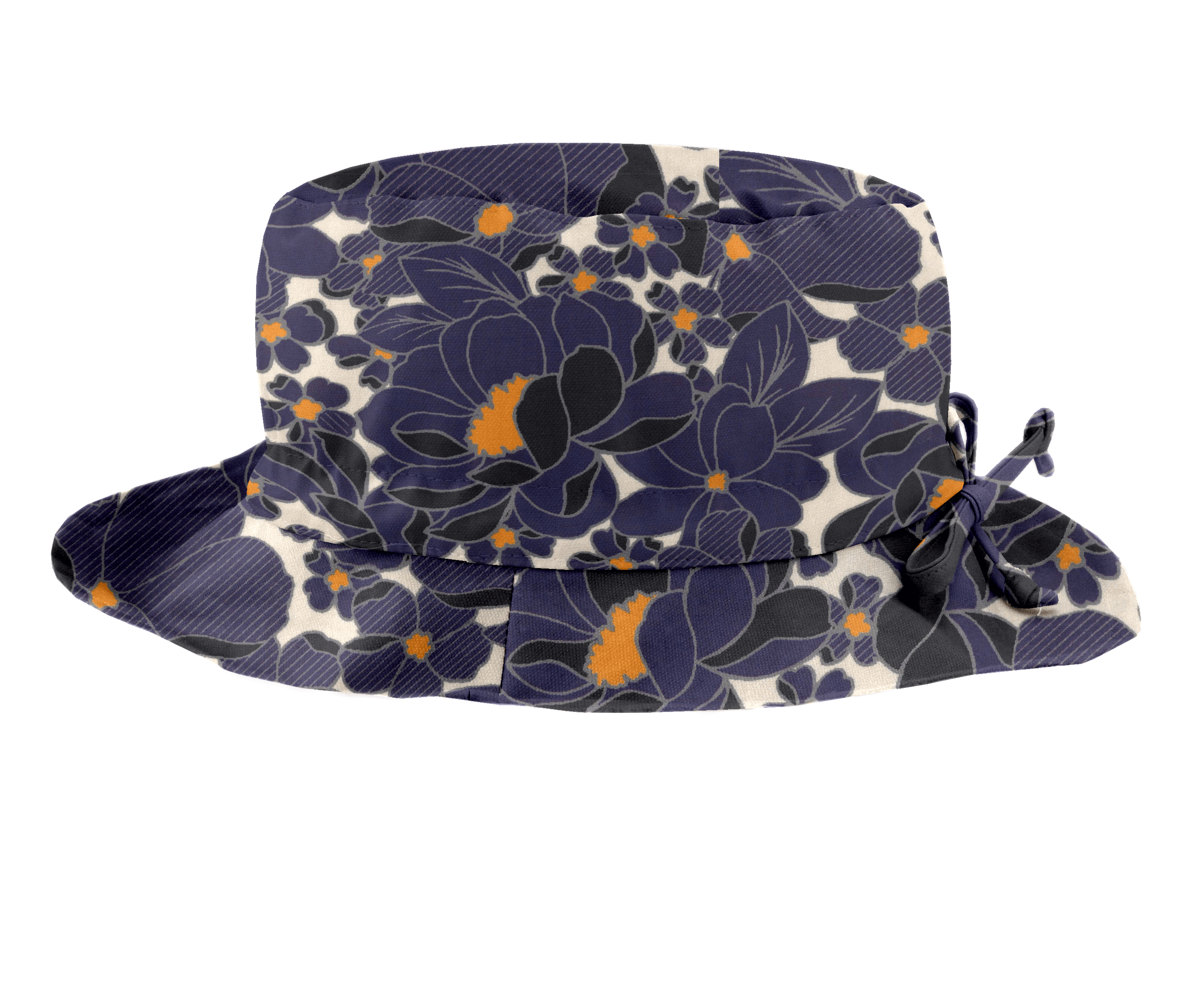 Chapeau Pluie Ajustable Femme T3 Pensées Marines