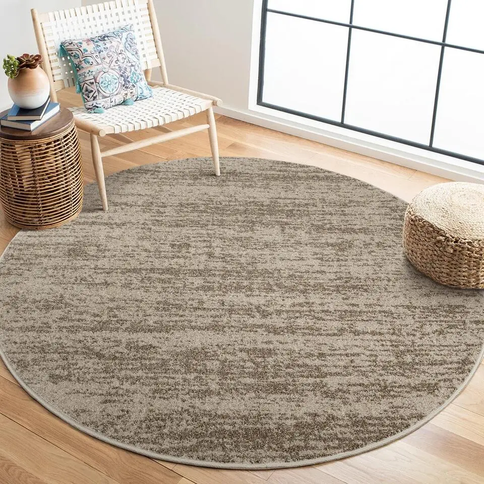 Relax Oslo - Laagpolig Effen Vloerkleed - Beige - 120 CM ROND
