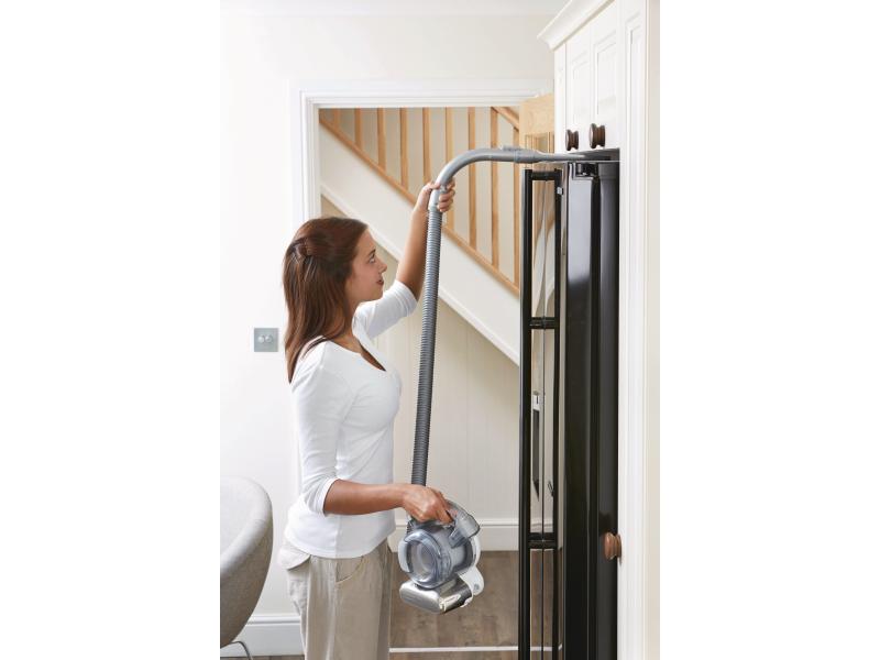 BLACK DECKER Akku-Handsauger Dustbuster Flexi Silber Portabler Akku-Staubsauger mit Schnellladefunktion