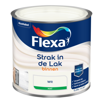 Flexa Strak in de Lak binnenlak mat wit 250 ml