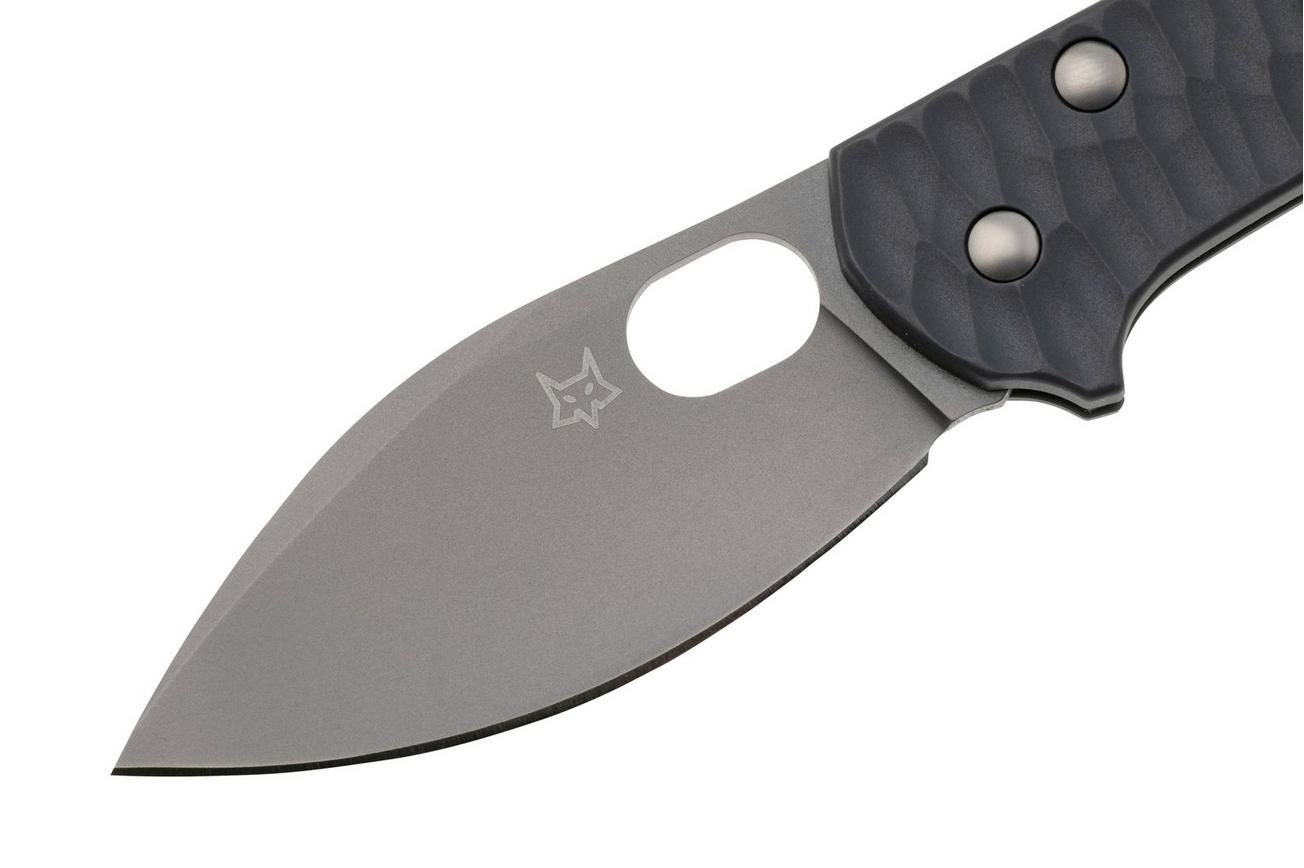 Fox Knives Zero 2.0 Desert Warrior FX-311-GY Wolf Grey FRN, Top Shield Bead Blasted Blade zakmes, Jens Ansø design