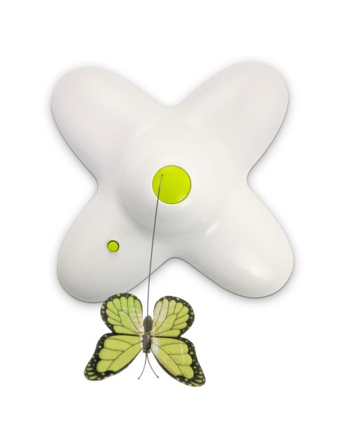 All For Paws Interactive Flutterbug - Kattenspeelgoed - 20x20x8.5 cm 380 g Wit