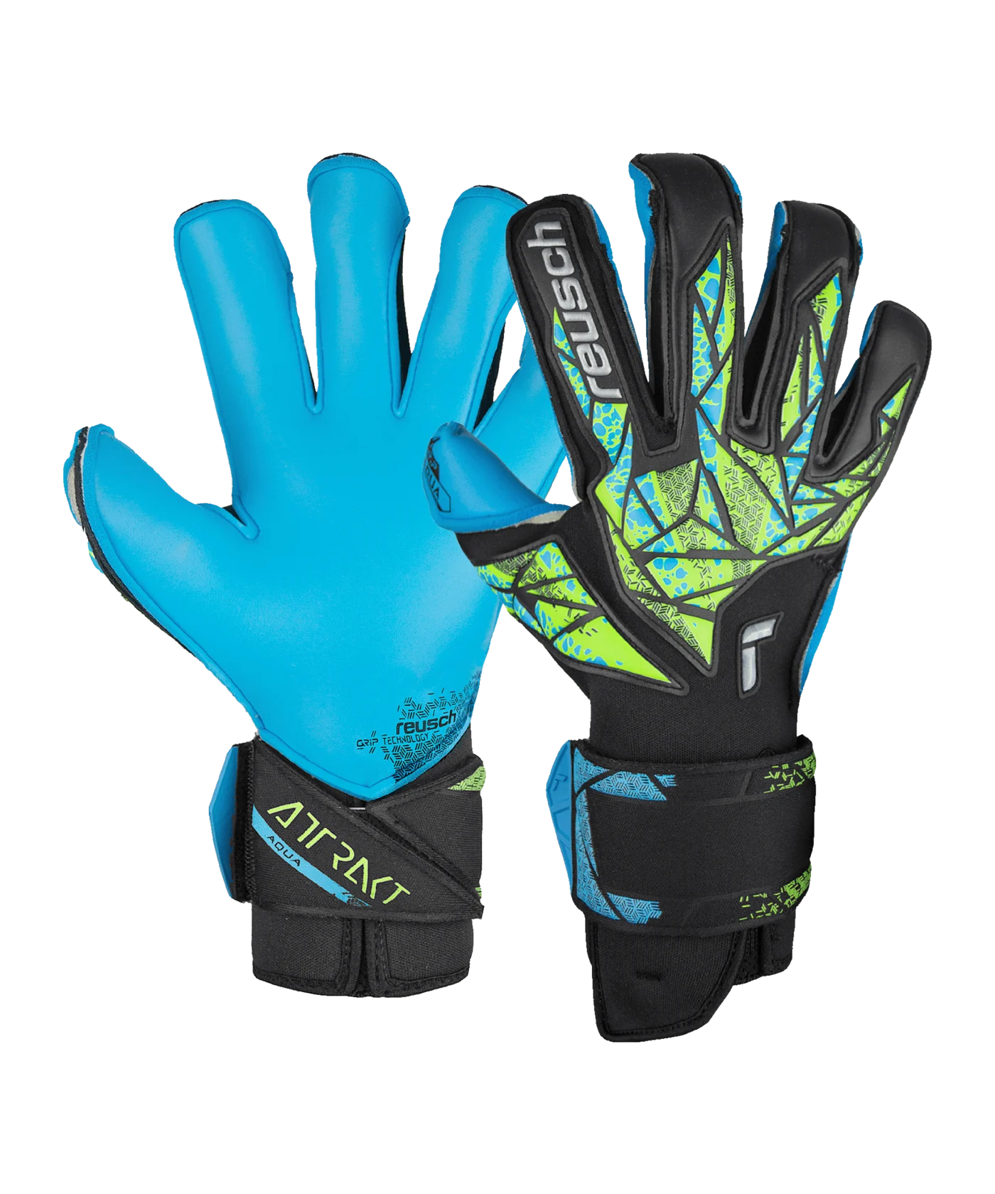 Reusch Attrakt Evolution TW-Handschuhe Aqua 2024 Schwarz Grün Blau F7410