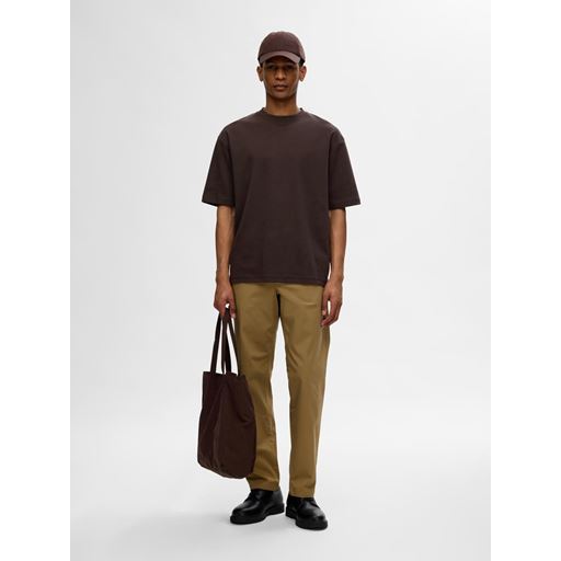Selected Homme Oscar Loose T-shirt, Chocolate Torte, L