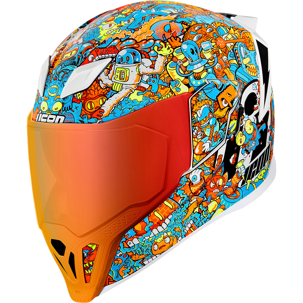 Icon - Casque Airflite Mips Redoodle™ Bleu / Orange