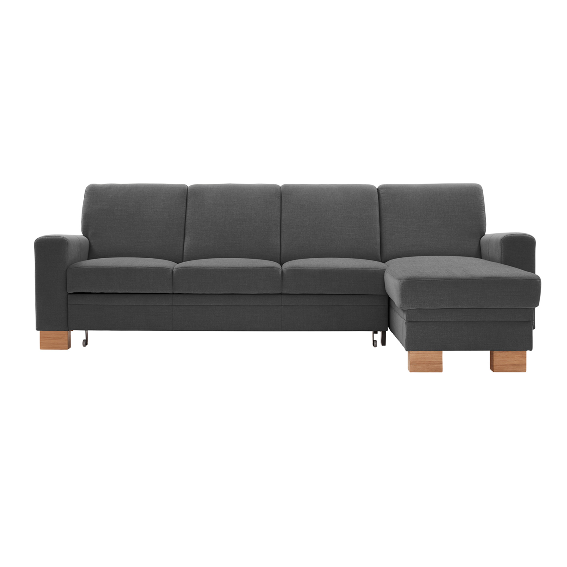 polsterpower Ecksofa - Miro grau - Basismodell - Recamiere rechts