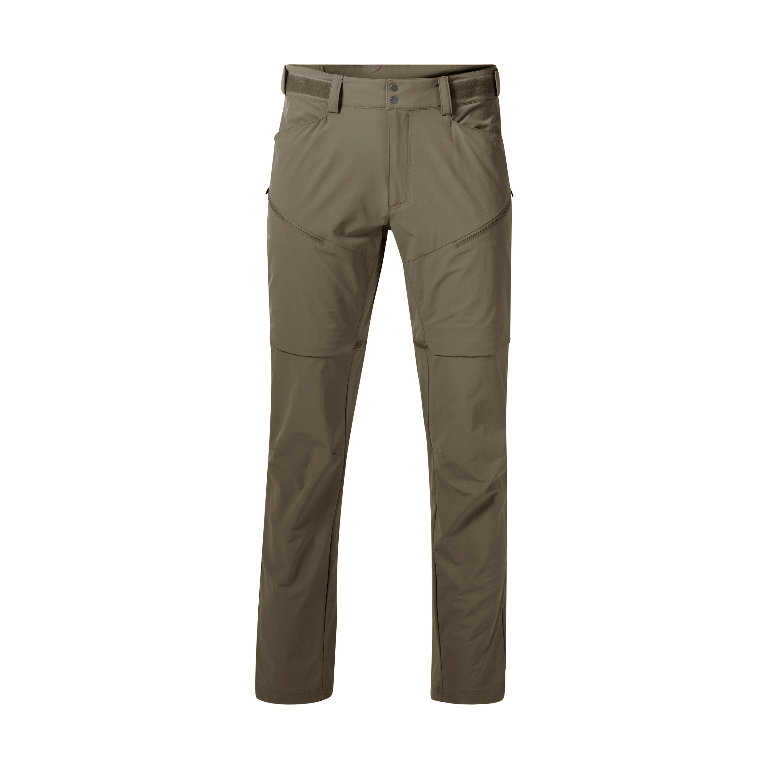 Convertible Zip-Off Softshell Pants Men Green Mud