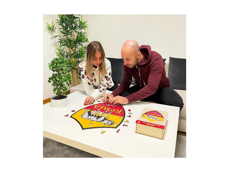 Iconic Puzzle AS Roma – Logo Offizielles Holzpuzzle, Grösse M