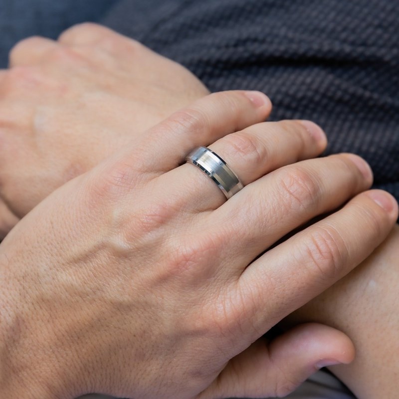 Belle Bague Anneau Homme Tungstène FIRCUS