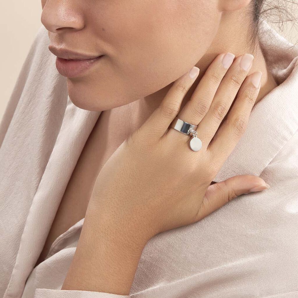 Bague Cecil Argent Blanc
