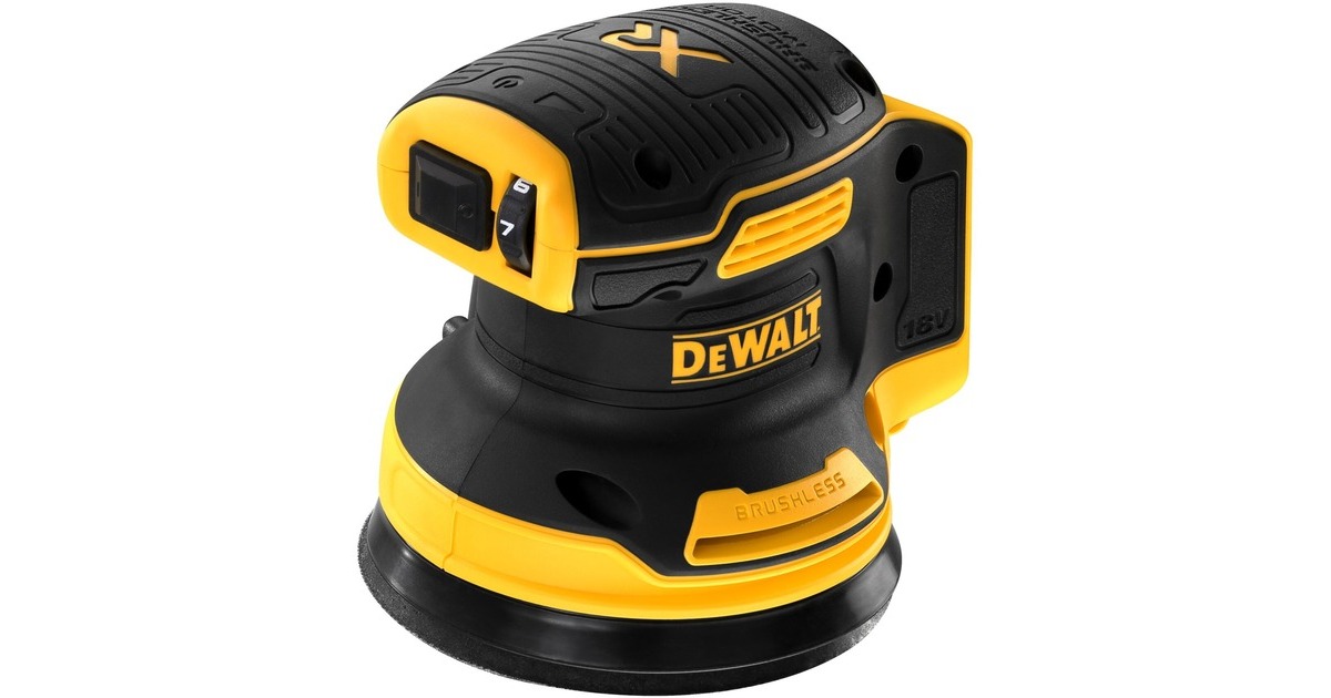 DEWALTDCW210NT-XJ 18V XR brushless 125mm excentrische schuurmachine  (Geel/zwart, Incl. T-STAK Box II, accu en oplader niet inbegrepen)