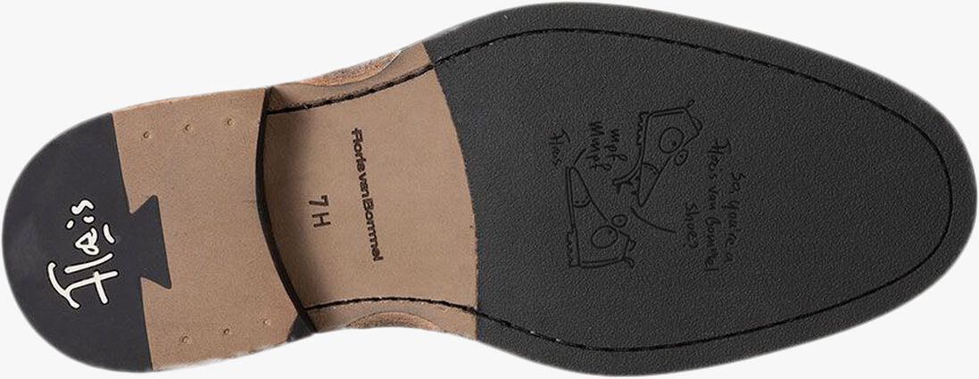 FLORIS VAN BOMMEL taupe floris van bommel veterschoenen sfm-50134