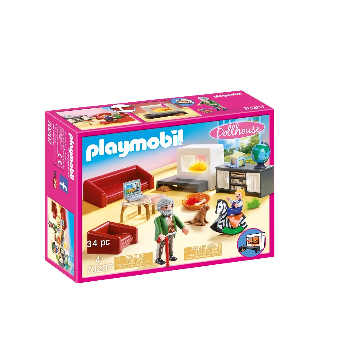 Playmobil® PLaymobil 70207 Salon avec Cheminée