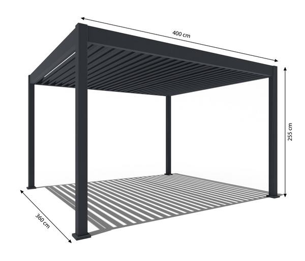 Weide Pergola LED E-Deluxe 3,6x4, ca.
