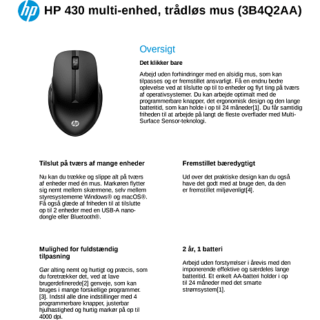 HP 430 multi Device trådløs mus