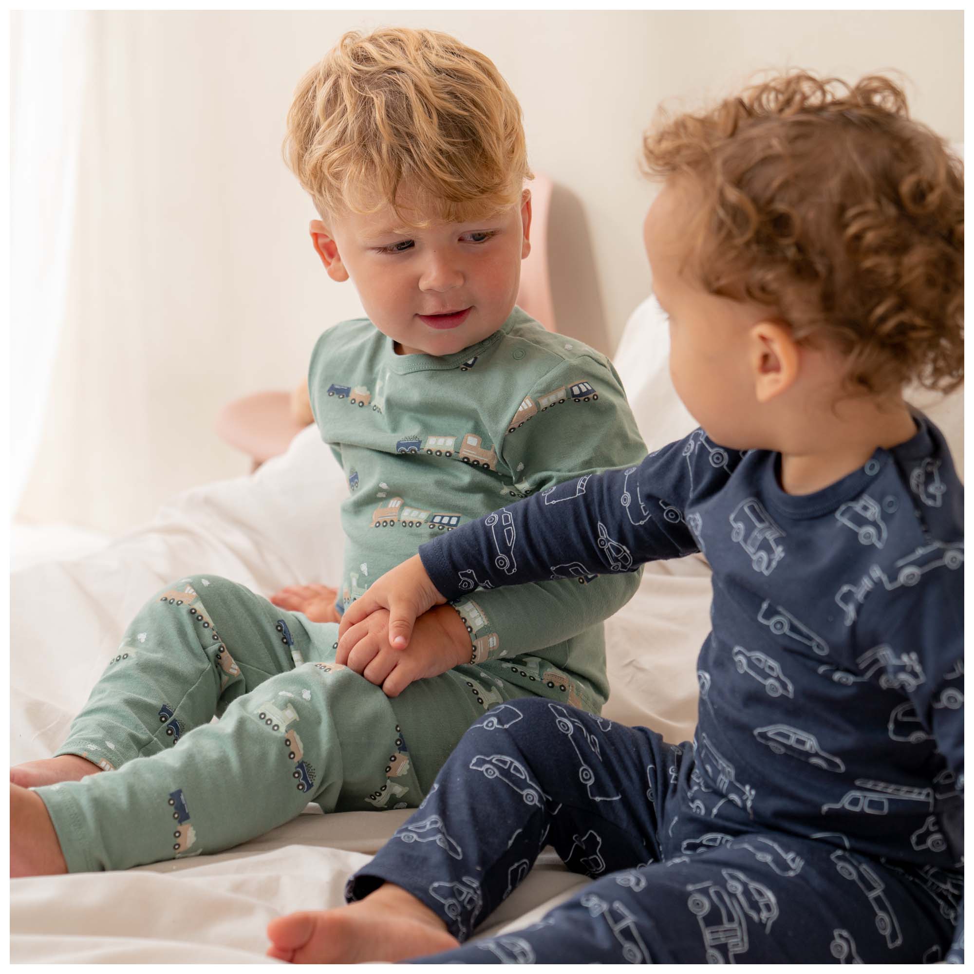 Prénatal baby pyjama auto's blauw