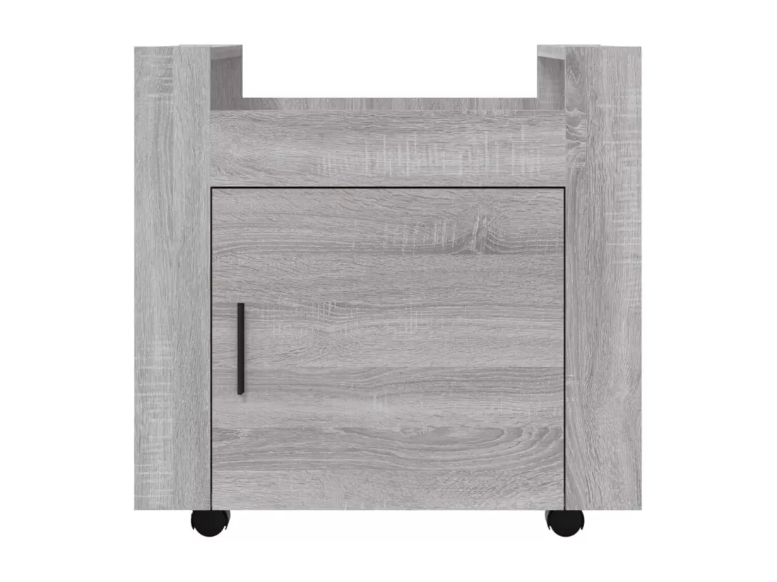 Chariot de bureau Sonoma gris 60x45x60 cm Bois d'ingénierie