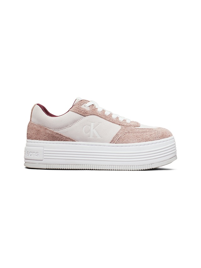 Calvin Klein Jeans Plateausneaker »BOLD PLATF LACEUP LOW MG SUEDE«  , Freizeitschuh, Halbschuh, Schnürschuh mit seitlichem CK-Logo