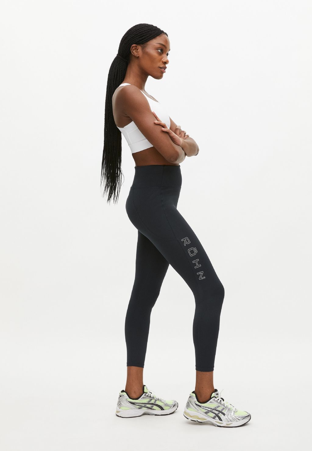 Röhnisch Sleek Logo Hardloopbroek Lang Zwart Dames