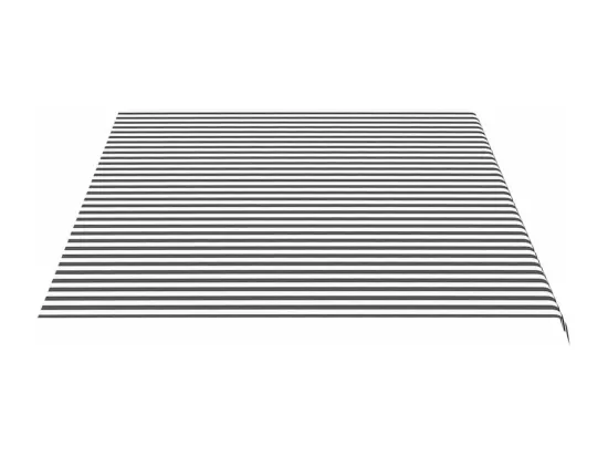 Tissu de remplacement pour auvent Anthracite et blanc 5x3,5 m