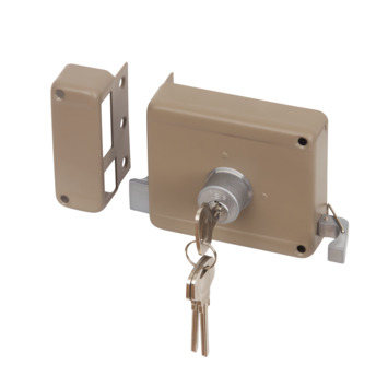 Yale Oplegslot met Buitencilinder Vast Grijs Gelakt 635-50mm