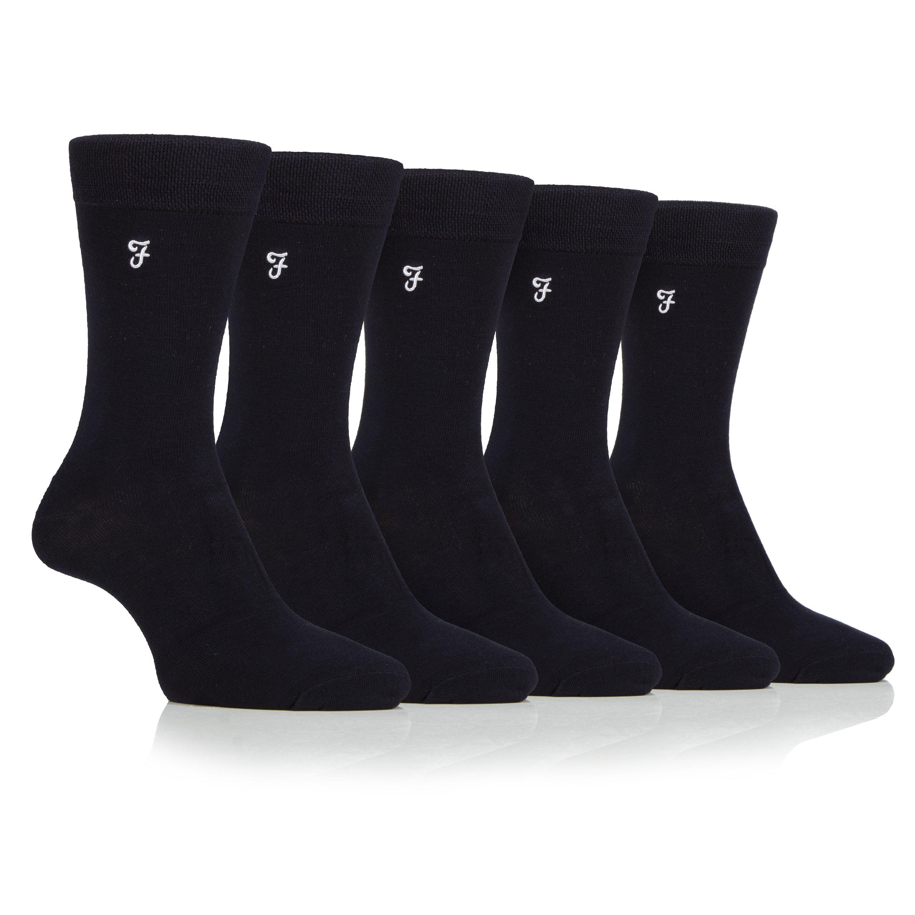 Farah 5 Pack Bamboo Socks Mens