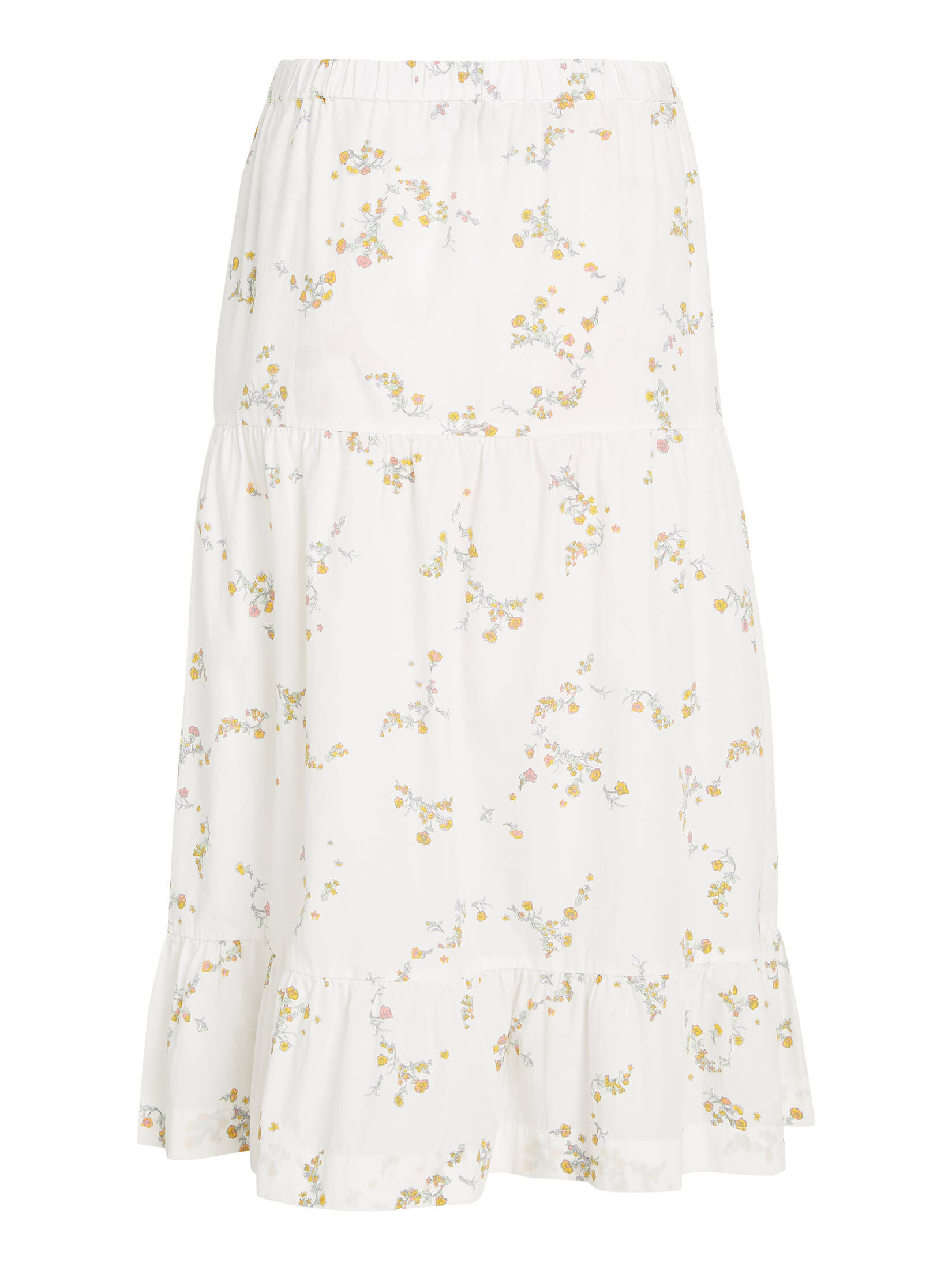 Tommy Jeans| Damen Rock TJW POPLIN TIERED MIDI SKIRT