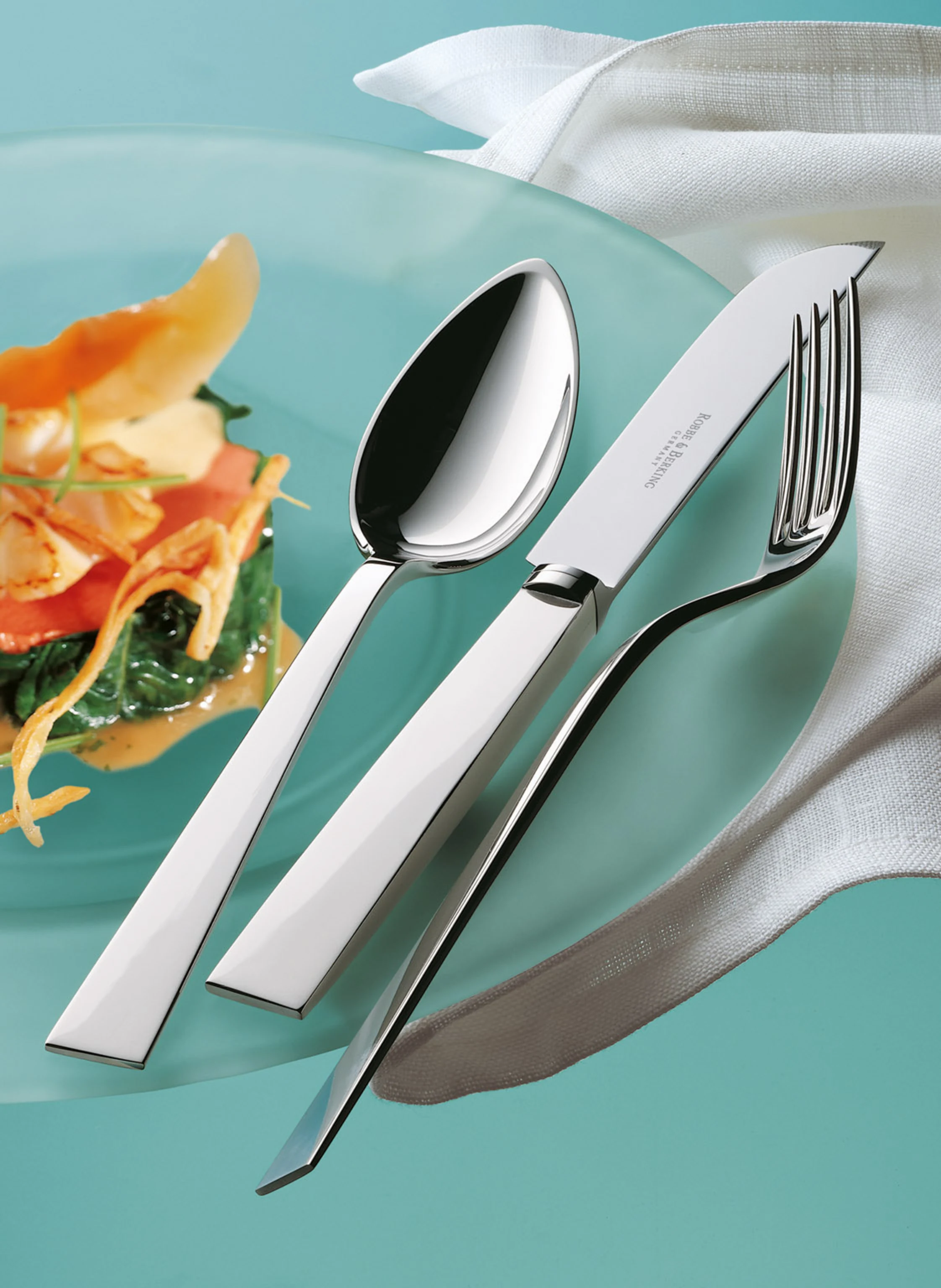 ROBBE & BERKING 4-tlg. Besteckset RIVA (150g versilbert)
