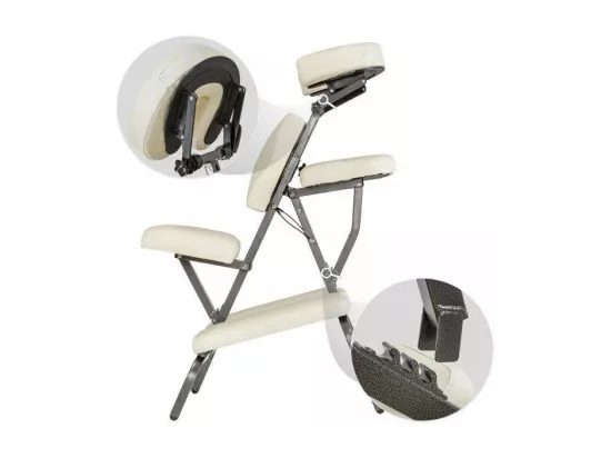 Chaise de massage rembourrage crème 80 x 50 x 105 cm 08_0000478
