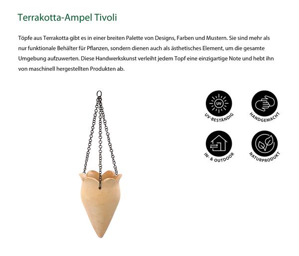 Dehner Terrakotta-Ampel Tivoli, konisch,