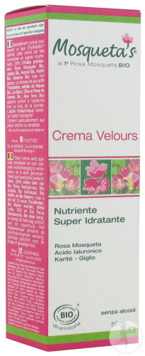 Mosqueta's Rose Crème Velours Super Hydratante Bio Flacon 50ml