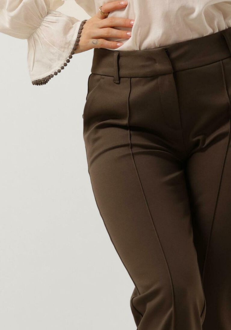 SUMMUM groene summum flared broek trousers punto milano