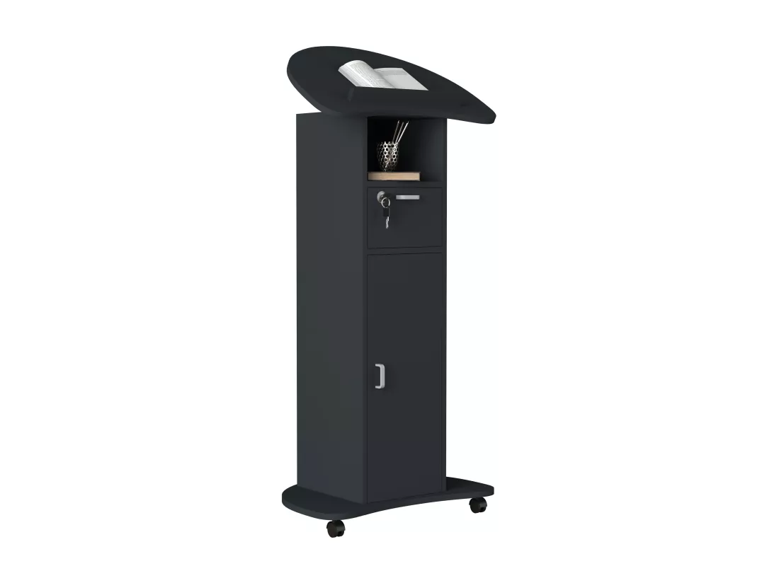 Pupitre en bois pour orateur, roulettes Redola T